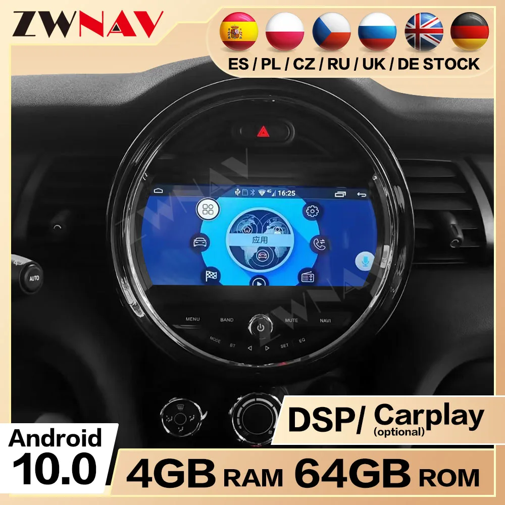 HD Screen For BMW Mini 2007 2008-2011Android Automotive Car Radio Stereo With Bluetooth DSP Carplay IPS Head Unit GPS Navigation