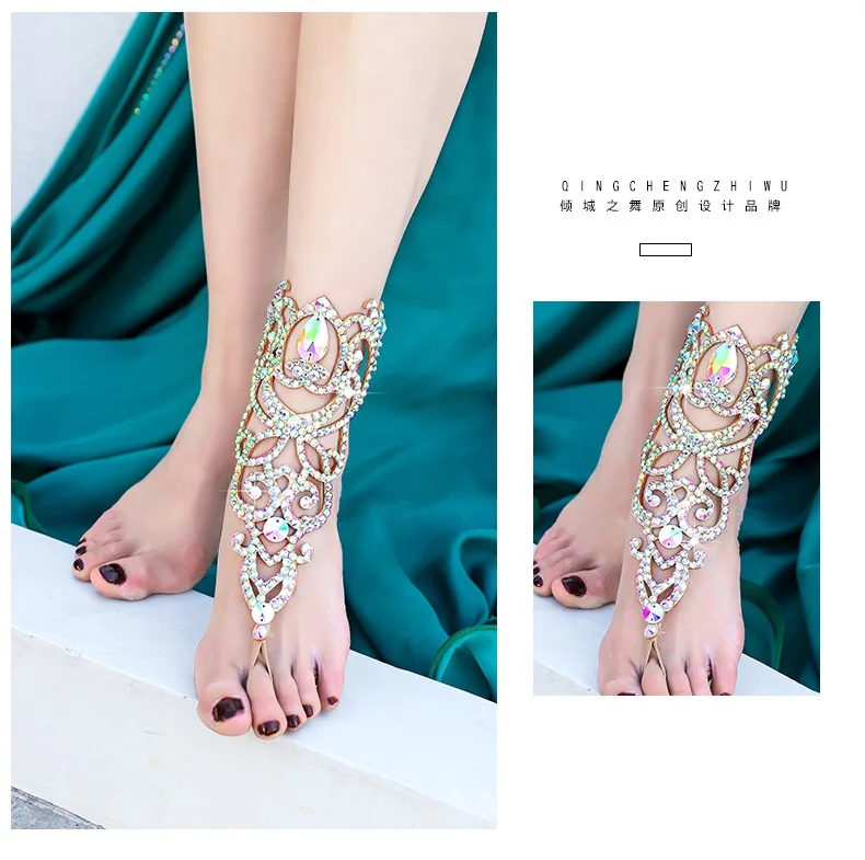 Bauchtanz-Handzubehör oder Fußzubehör, weibliches Erwachsenen-Armband/Fußkettchen mit Nieten, Performance-Zubehör – Detail 5