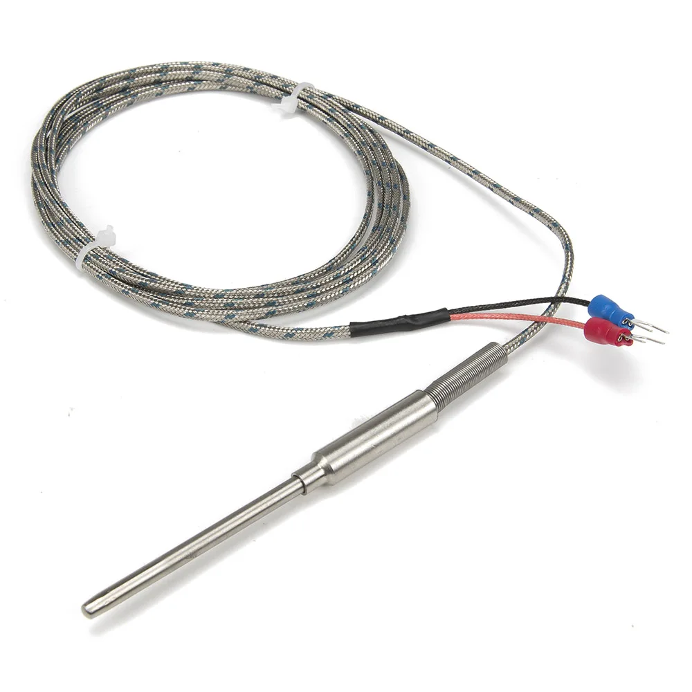 FTARP08 K J type 2m metal screening cable 50mm flexible probe sheathed thermocouple temperature sensor