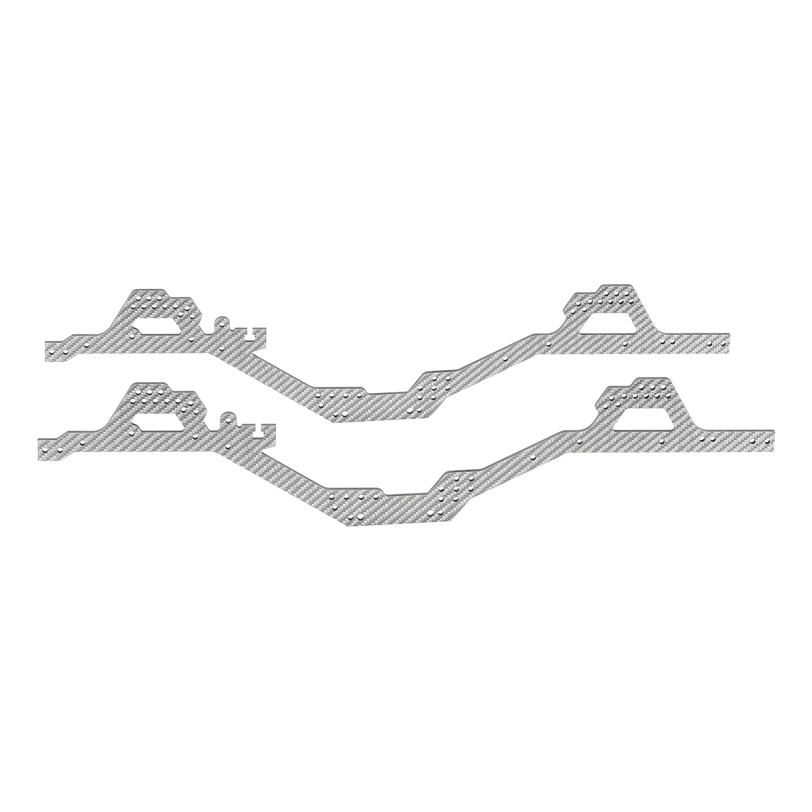 INJORA LCG Carbon Fiber Chassis Rail Set with Battery Plate for 1/10 RC Crawler Axial SCX10 PRO Upgrade