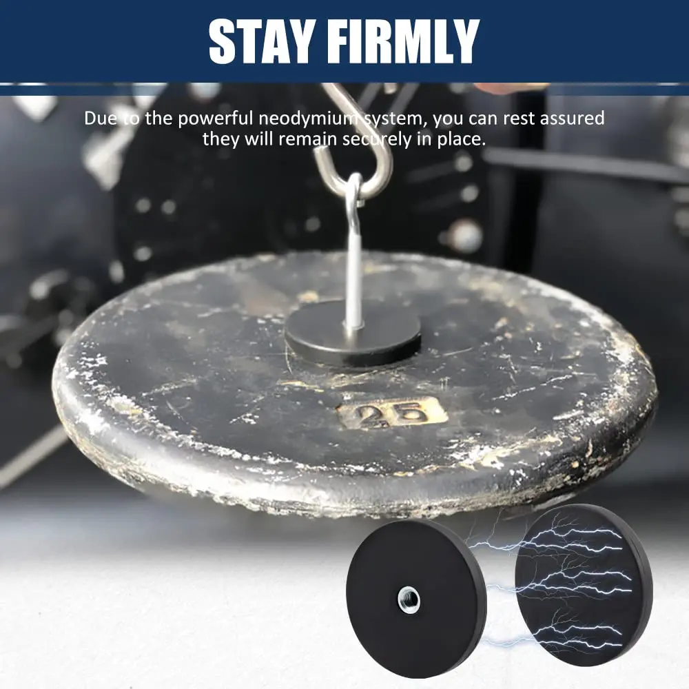 Flat and Bolt Magnetic Base Rubber Coated Neodymium Pot Magnets Suction Cup Mounting Bracket Camera