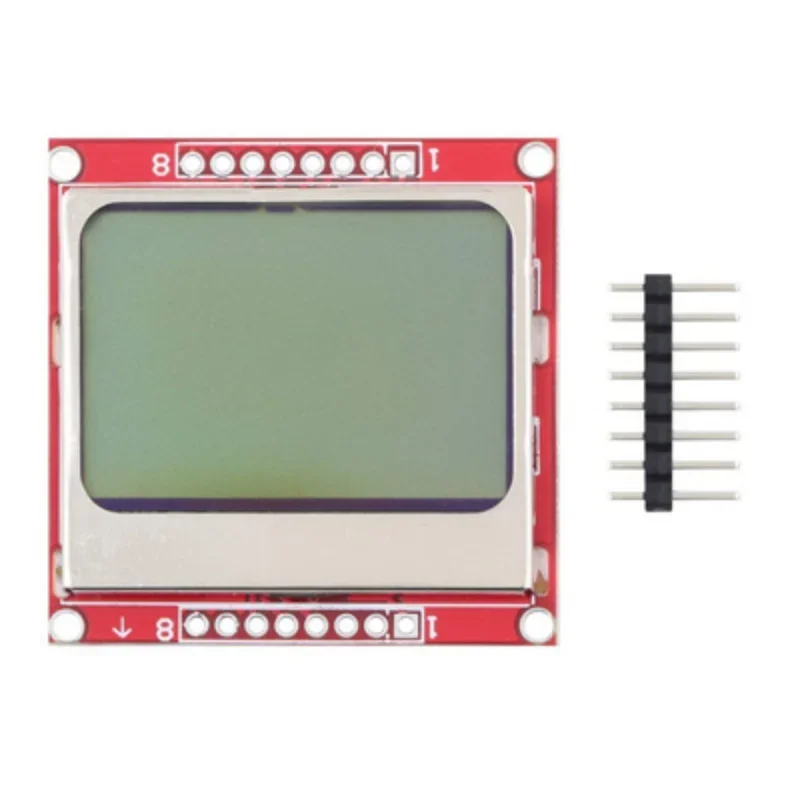 

5110 LCD Red Screen LCD Module Display NokiaLCD Module White Light PCB Screen for Arduino