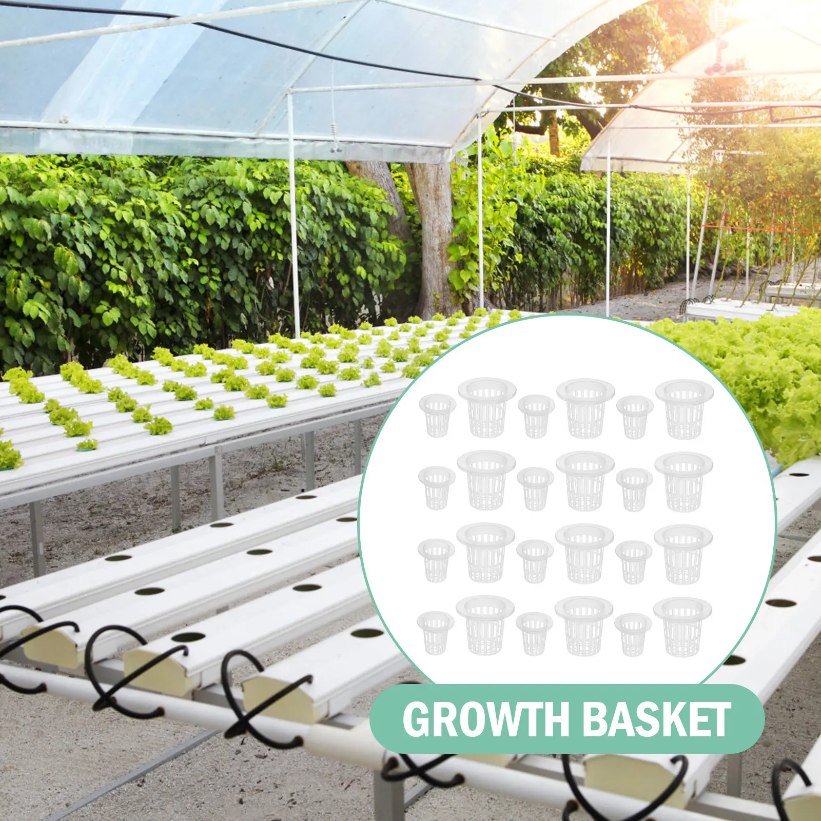 60Pcs Plastic Planting Baskets Durable Lightweight Hydroponic Germination Cups Garden Vegetable Growth Accessories