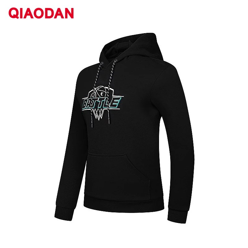 

QIAODAN Men's Sports Hooded Sweatshirt 2025 Autumn New Casual Comfortable Long-Sleeved Sweatshirt Letter Print Tops AWD13242124