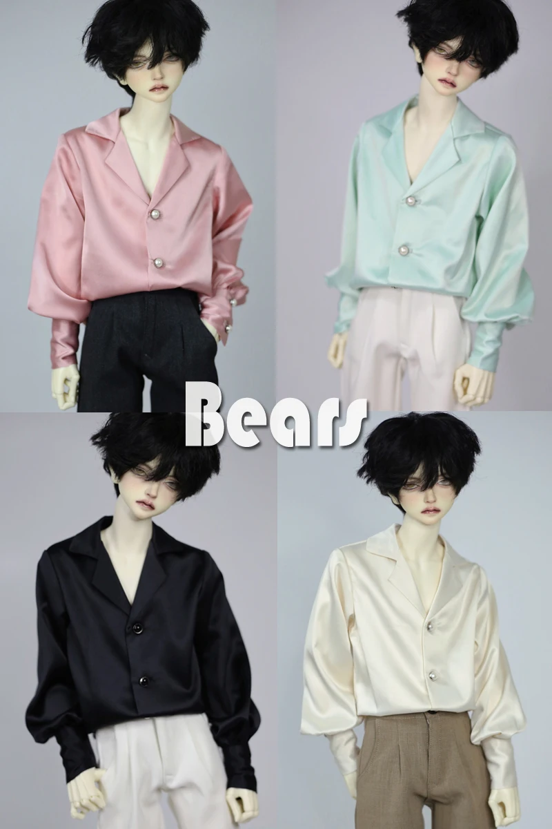 

BJD Doll Clothes Doll Suit Collar Acetate Silk Shirt For 1/3 1/4 BJD SD DD MSD MDD SD10 POPO68 Uncle SSDF ID75 Doll Accessories