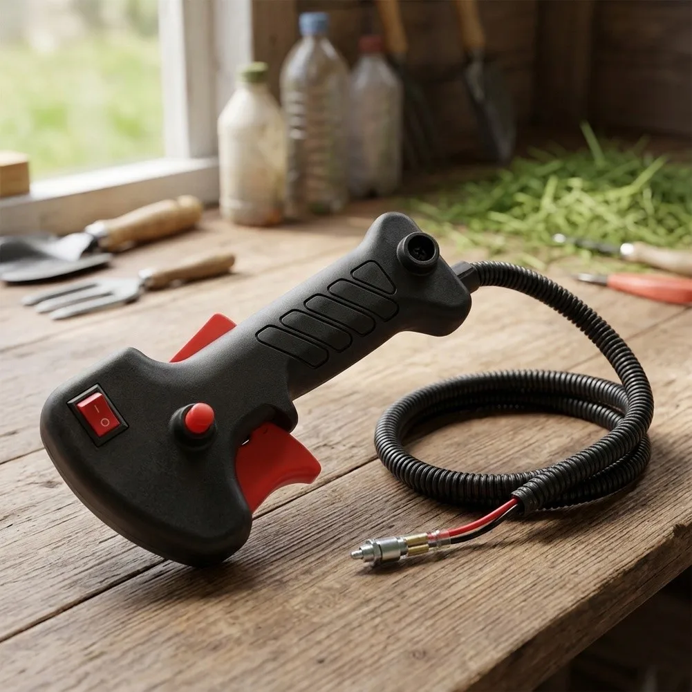 For Garden Maintenance Black Two-stroke Throttle Throttle Switch Brushcutter Control Robust Plastic Construction