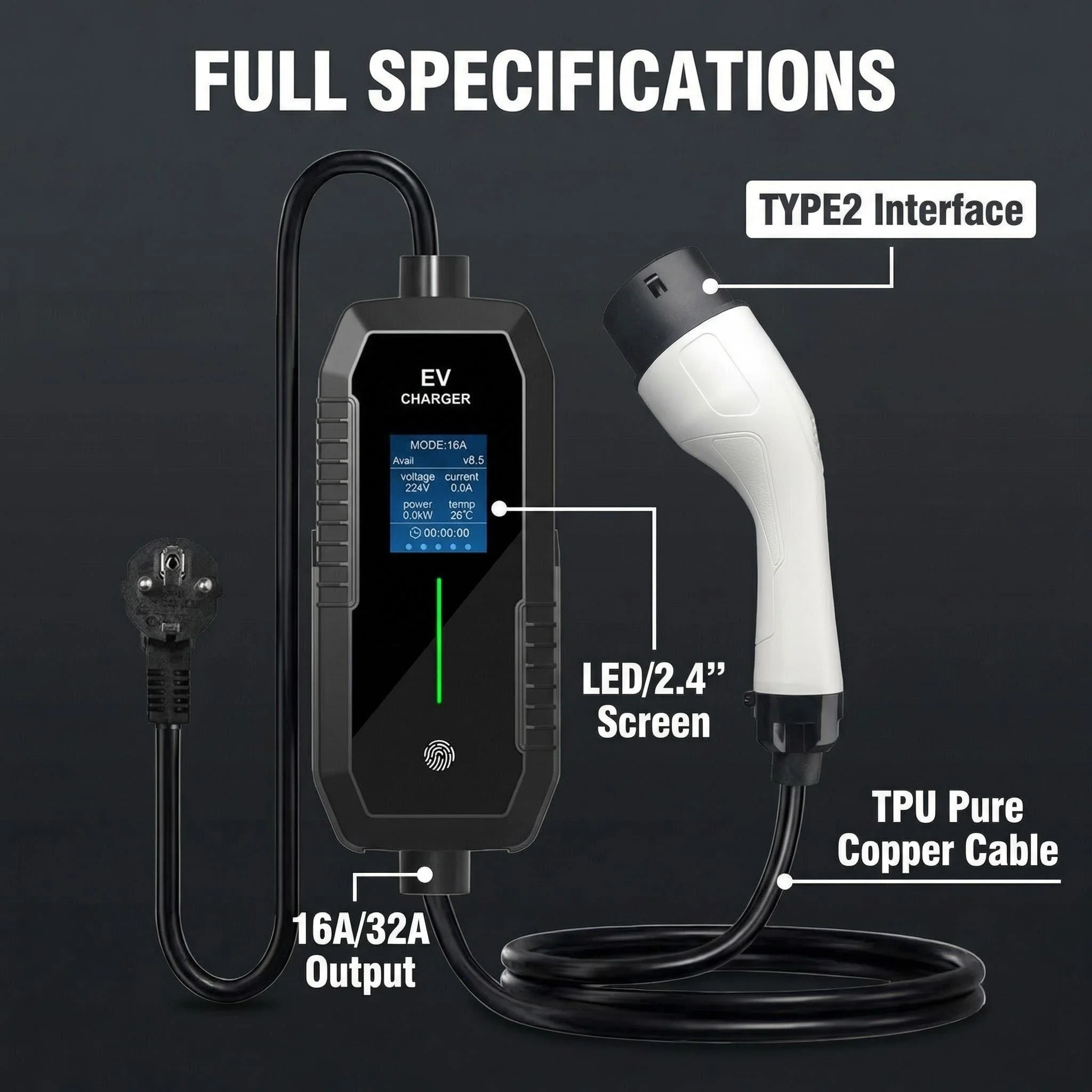 Energy Vehicle Charging Station with 2.4 
