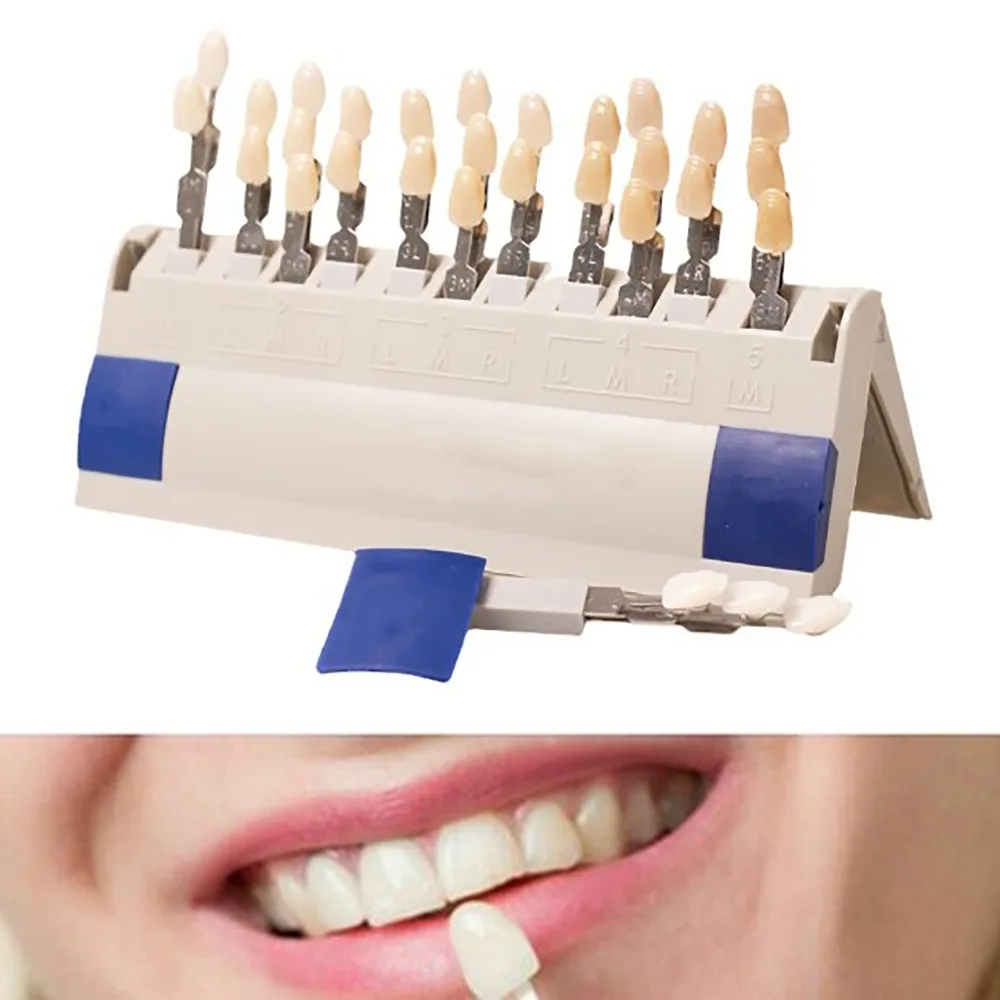 16 Colors Teeth Shade Guide Individually Removable Colorimetric Plate Dental Shade Guide Vita Tooth 3D Master
