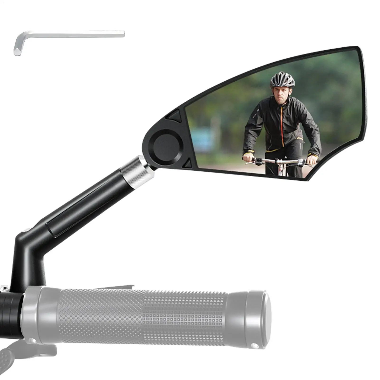 

Cycling Rearview Mirror Wide Angle Safety Mirrors Portable Glass Shockproof Cycling Accessories For Commuting Travel Outdoor