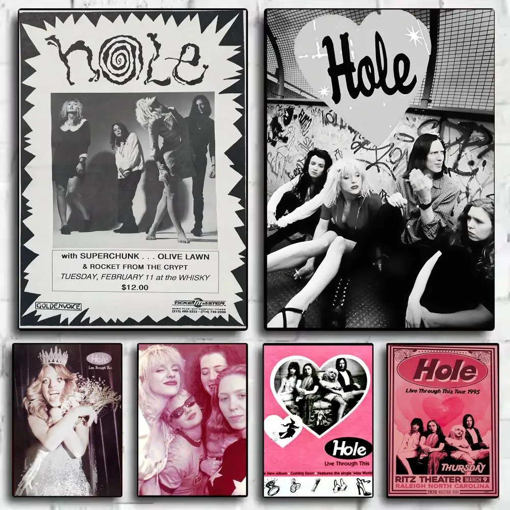 

Rock Band H-Hole Album Poster Home Living Bed Room Bar Hallway Sticky Wall Art Printing Waterproof Aesthetic Decor