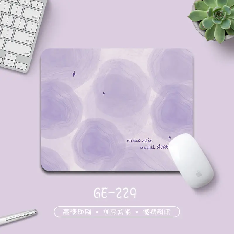 Various Flowers Kawaii Pad Rubber Mousepad For PC Gamer Desktop Decoration Office Mouse Mat Deskmat Rug Stitched Edge