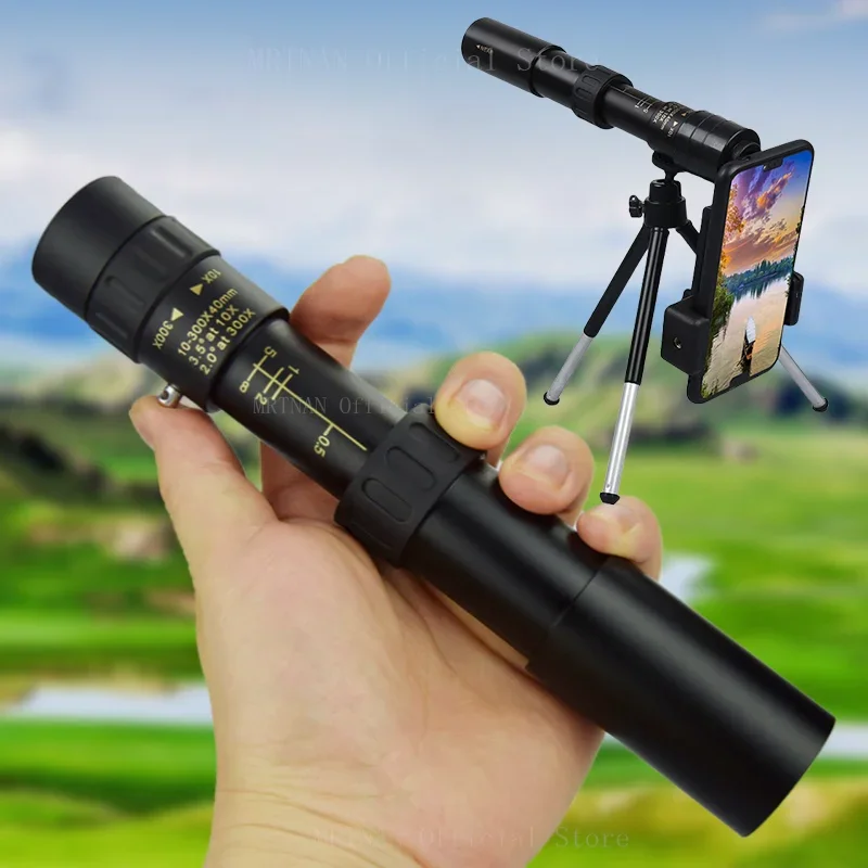 

10-300X Zoom High Definition Powerful Binocular Telescope Remote Portable High Quality Professional Hunting Monocular Telescope