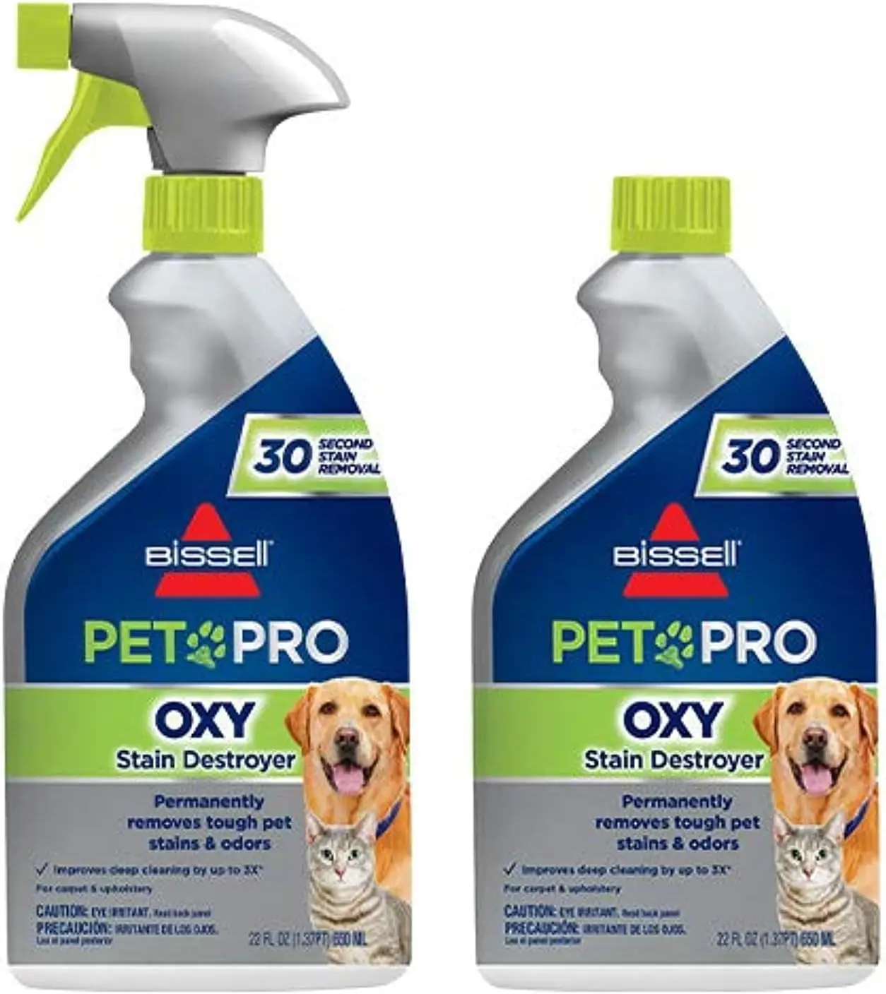 

Pet Stain Remover for Carpet and Upholstery, 22 oz, 2-Pack, Effective Cleaner