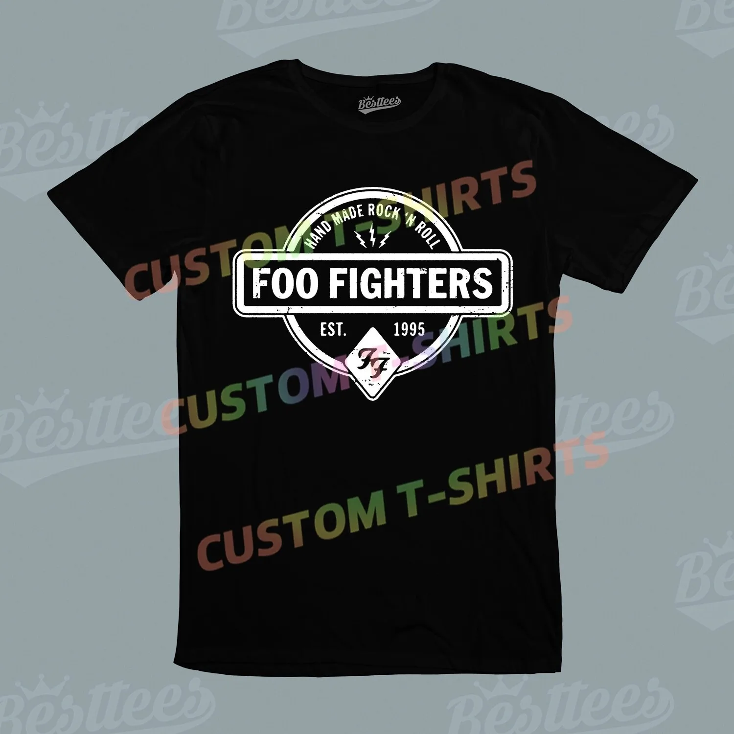 

Foo Fighters Rock Band Memorabilia Hand Made Rock n' Roll American Tee T-Shirt