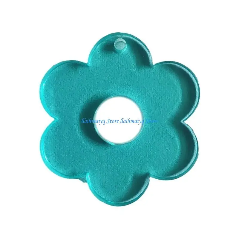 

573B 6 Colors Tassels Charm Pendants with Hole Summer Color Flower Sweet Tags for DIY Keychain Necklace Jewelry Making