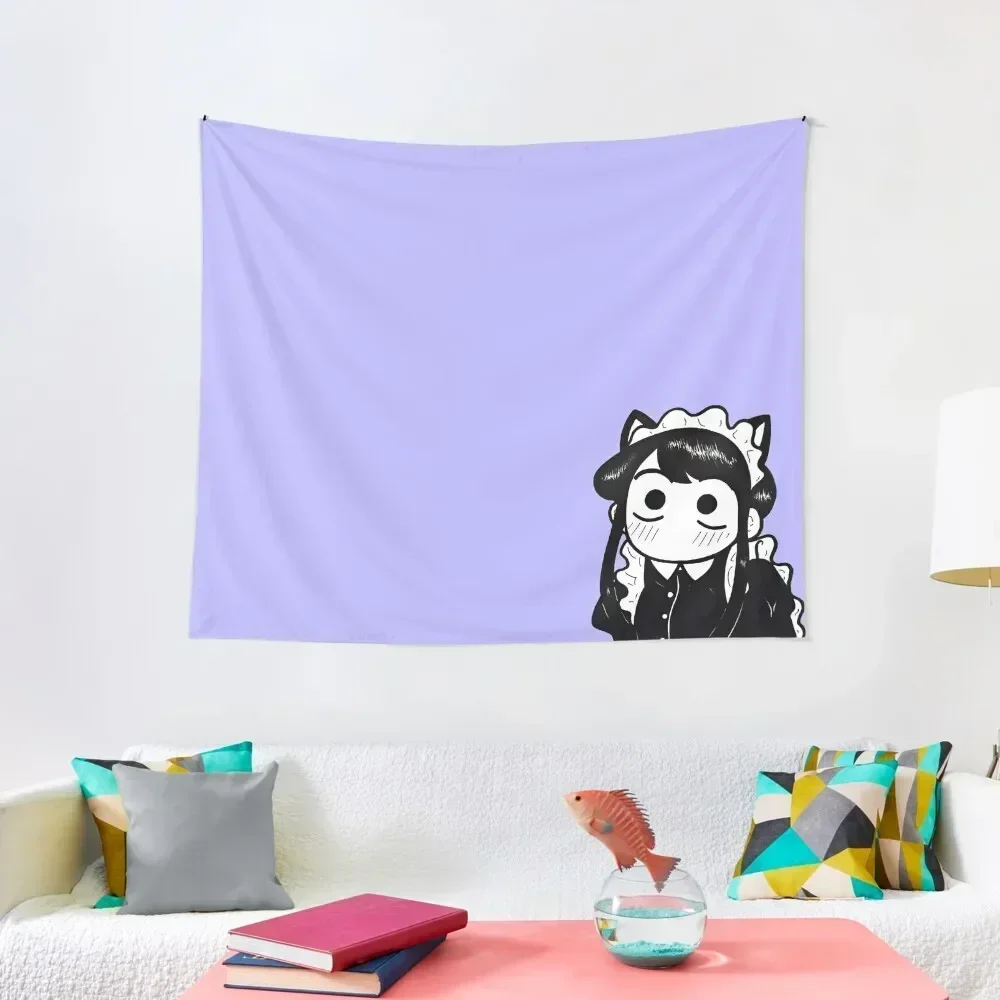 

Cat Maid Komi Tapestry Living Room Decoration Aesthetic Room Decoration Wall Mural Tapestry