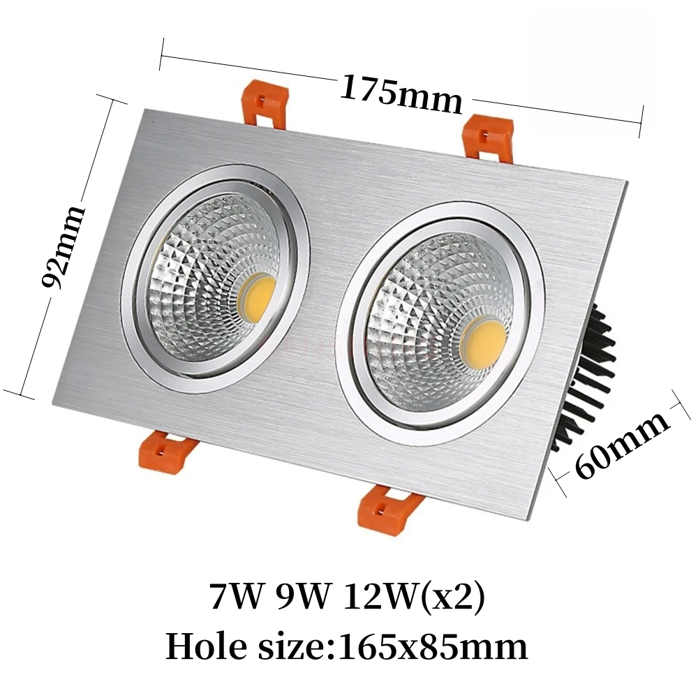 Recessed LED Ceiling Lights Downlights Spotlights Dimmable Cob For Indoor Lighting Home Decor Embedded Ceil Lamps 110V220V