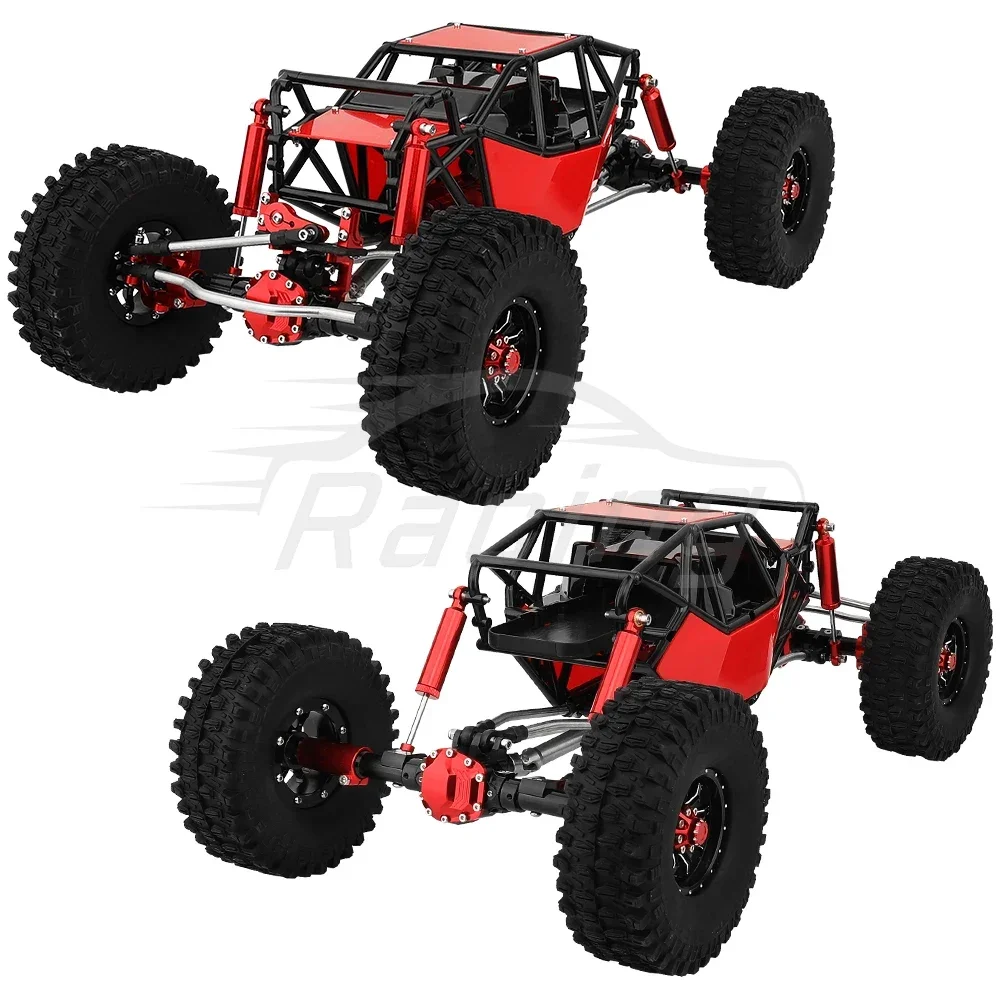 Marco de Metal de simulación de trepador RC 1/10, piezas de Kit de mejora de coche con jaula de plástico, con ejes rectos SCX10 II 90046