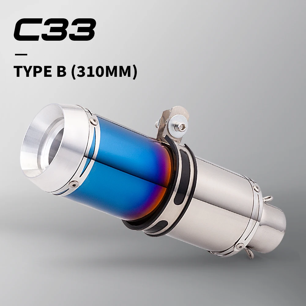 

51mm Universal Steel Motorcycle Exhaust Muffler for CBR650 S1000RR MT07 MT09 R1 R3 R7 Z800 Z900 Z1000