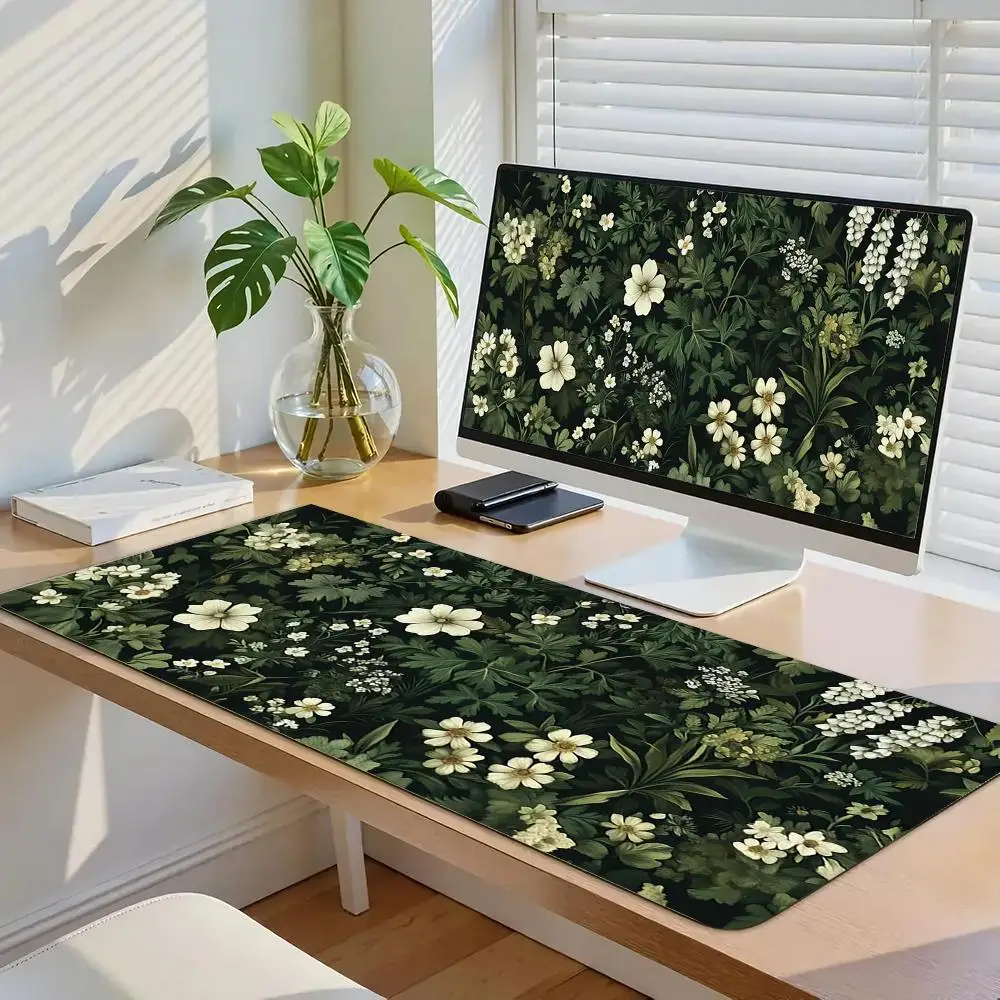 

High quality green forest plant mouse pad, anti slip rubber computer desk pads, thick lock edge laptop keyboard, PC accessories