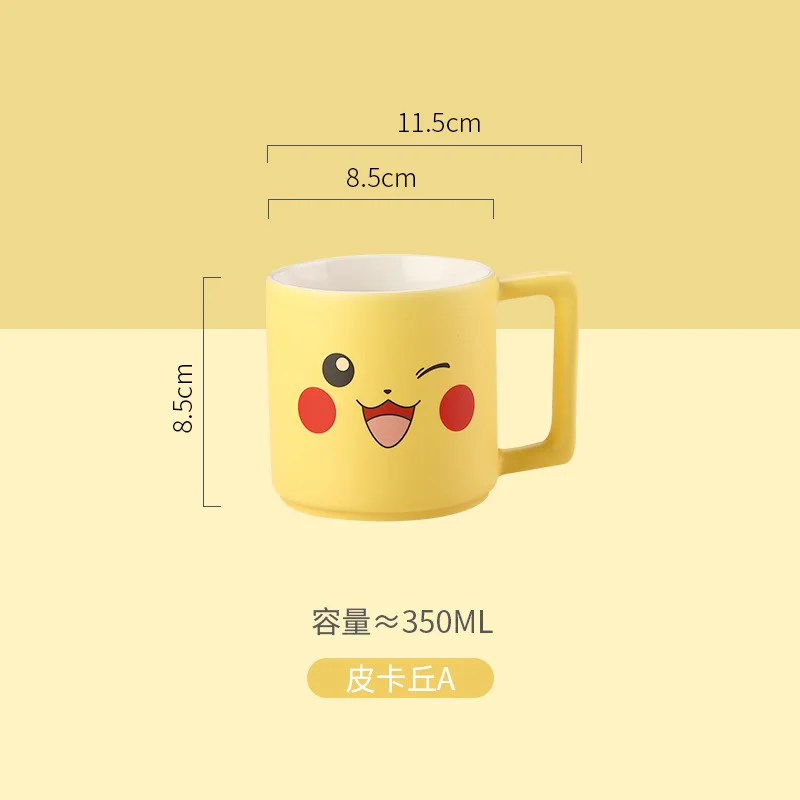 Pokemon Mug Pikachu Charmander Squirtle Psyduck Cartoon Children Creative Water Cup Cute Ceramic Tableware Birthday Gifts