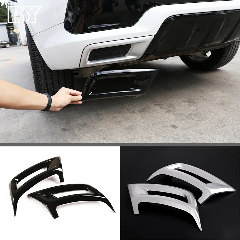 

ABS Tail Throat Pipe Modified Accessories For Land Rover Discovery Sport 2020-2022 Car Exhaust Tail Pipes Trim Frame Silver