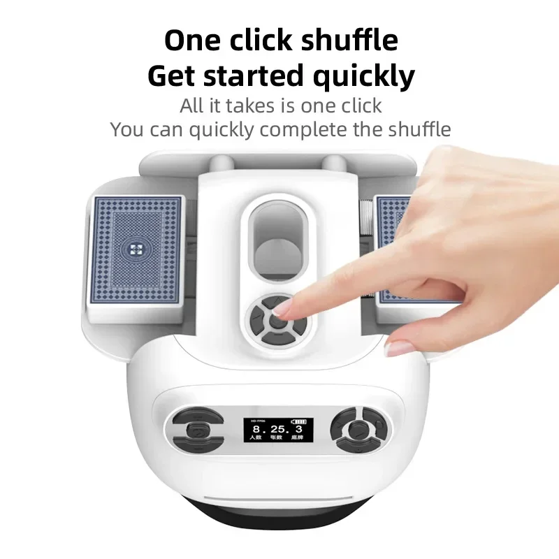 

360 ° Вращающаяся автоматическая машина для перетасоввания карт 2 в 1, инструмент для перетасоввания игральных карт, устройство для перекачивания игральных карт, устройство для покера для домашней вечеринки