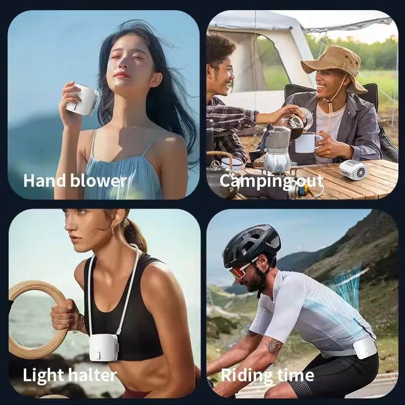 لوحة مروحة خصر محمولة جديدة بقدرة 10000 مللي أمبير في الساعة، مروحة شخصية، يمكن ارتداؤها بدون استخدام اليدين، جسم صغير للعمل في المزرعة في البناء الخارجي #6