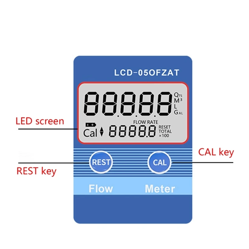 Imagem -02 - Turbinas Digitais Flowmeter Flow Meter Display Contador para Diesel Querosene Gasolina 2.33.3v 2