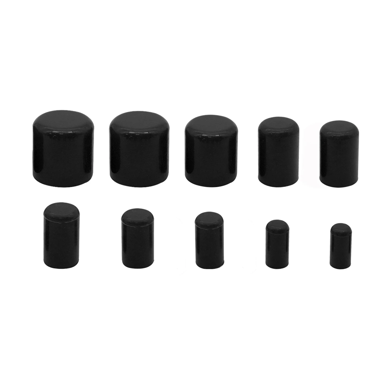 5PCS Air Intake Vacuum Hose Clamp End Plug for Manifold Hose Pipelines Black ID 4-32mm Universal Silicone Tube Coolant Cap