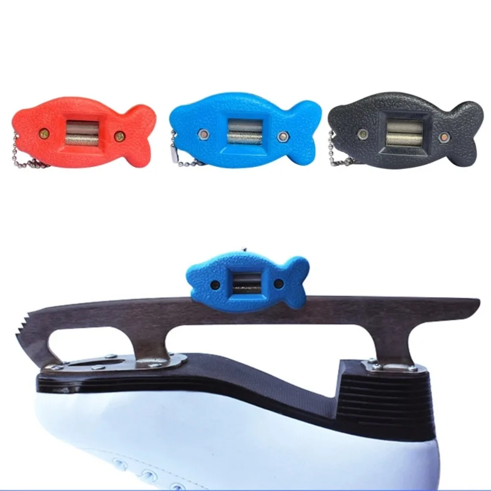 Diamond Sandstone Double-side Ice Skate Sharpener Portable Hanging Ice Hockey Shoe Blade Grinder Maintenance Accessory view 3