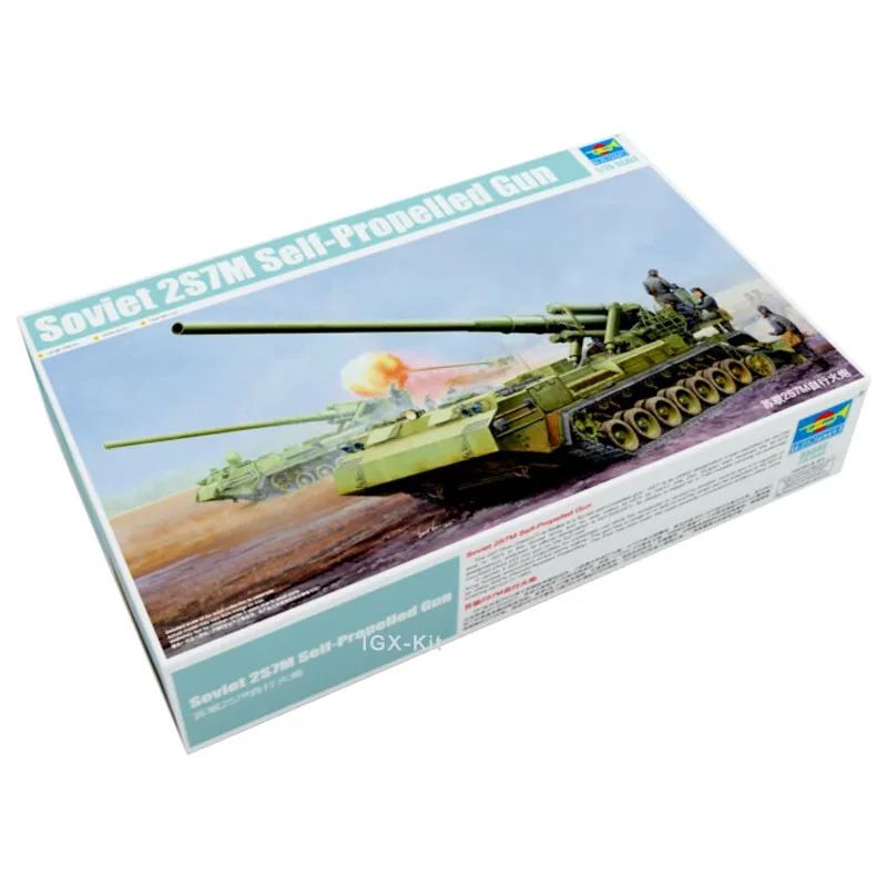 Trompetista 05592 1/35 Soviético 2S7M Pistola Autopropelida SPG Conjunto Militar Plástico Crianças Brinquedo Artesanato Modelo Kit de Construção