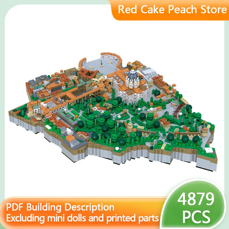 

City Street View Model MOC Building Bricks Vatican City Architecture Modular Technology Children Holiday Gifts Assemble Toy Suit