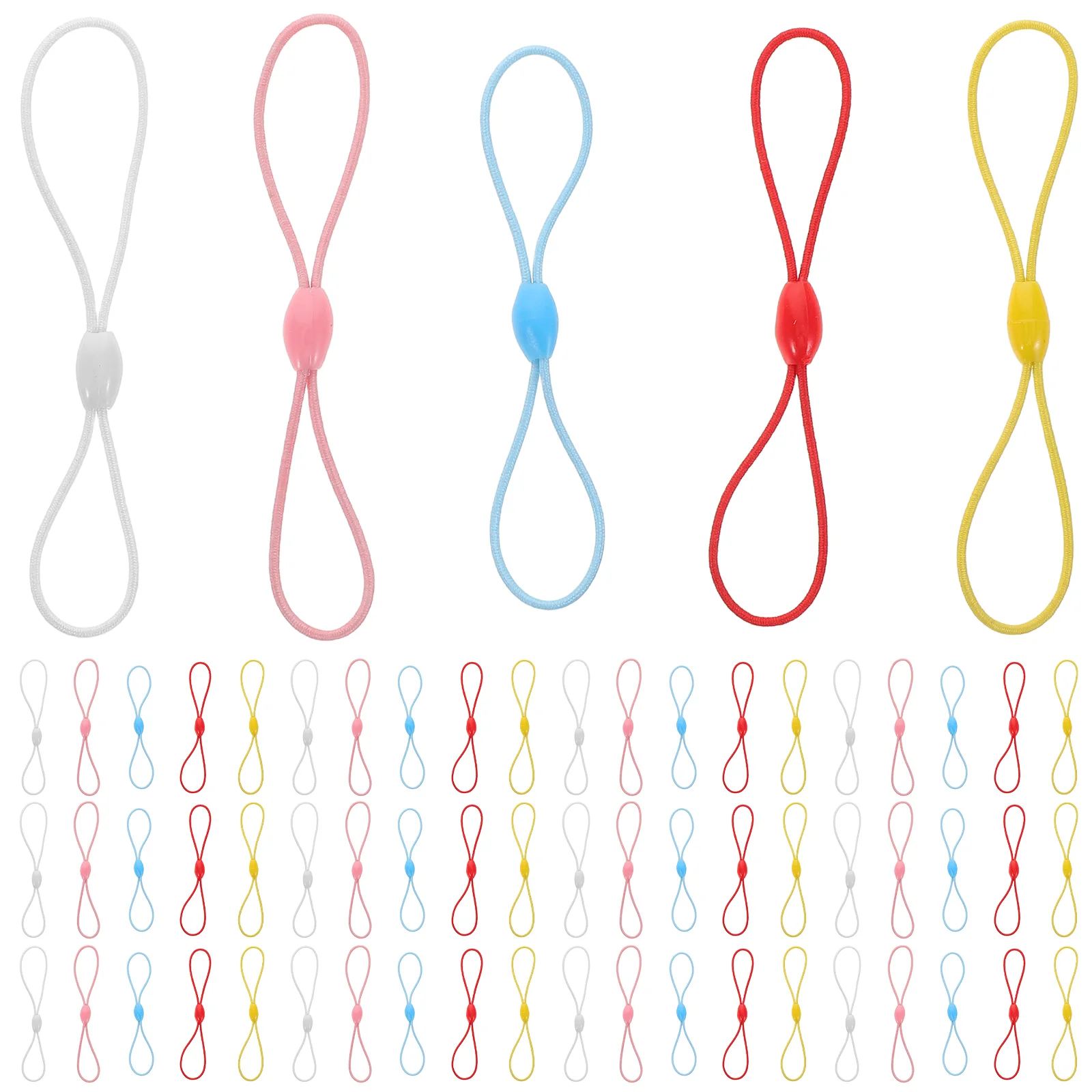 

100 Pcs Rope Lost Chain Safety DIY Lanyard Ring Finger Plastic Band Strap Wrist