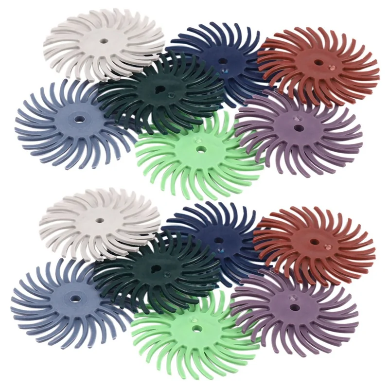 

AS94-128Pcs 1 Inch Radial Bristle Disc Kit Abrasive Brush 3 And 2.35Mm Shank Detail Polishing Wheel For Rotary Tool