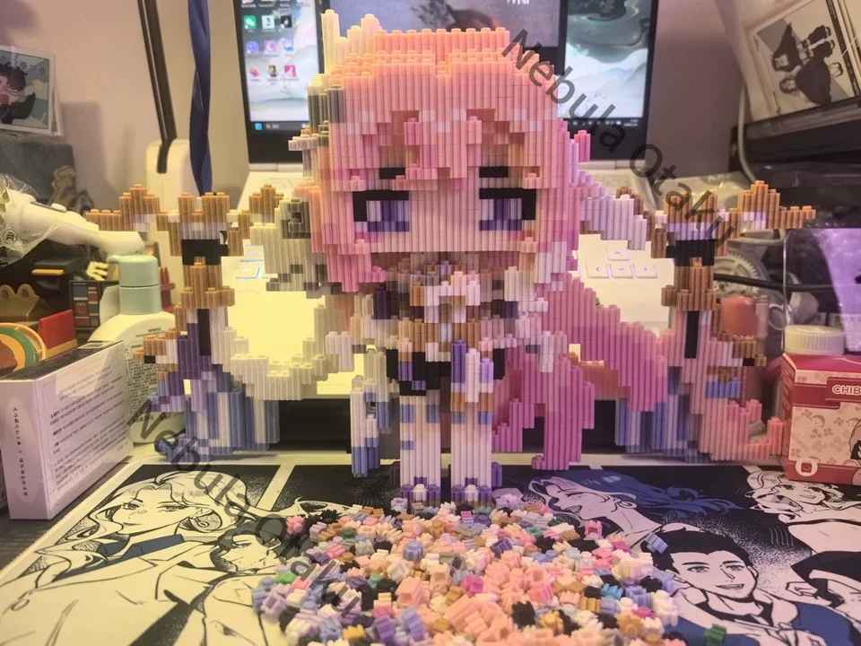 Honkai Impact 3 Elysia Building Block Highly Difficult Assembly Granule  Colleagues Series Cosplay Souvenir Ambitus Gifts