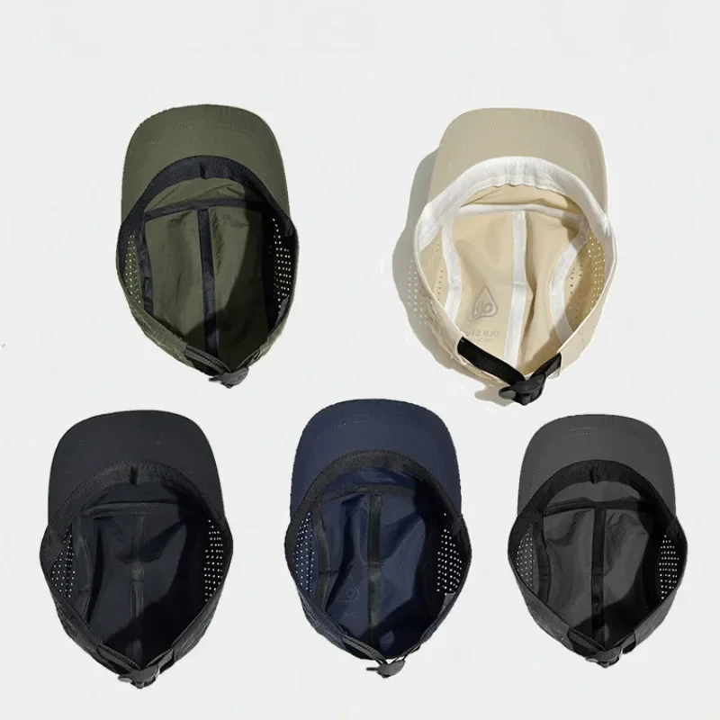 1 Stück schnell trocknende Mesh-Baseballkappe mit kurzer Krempe für Männer, Frauen, Paare, Outdoor-Wandern – Detail 4