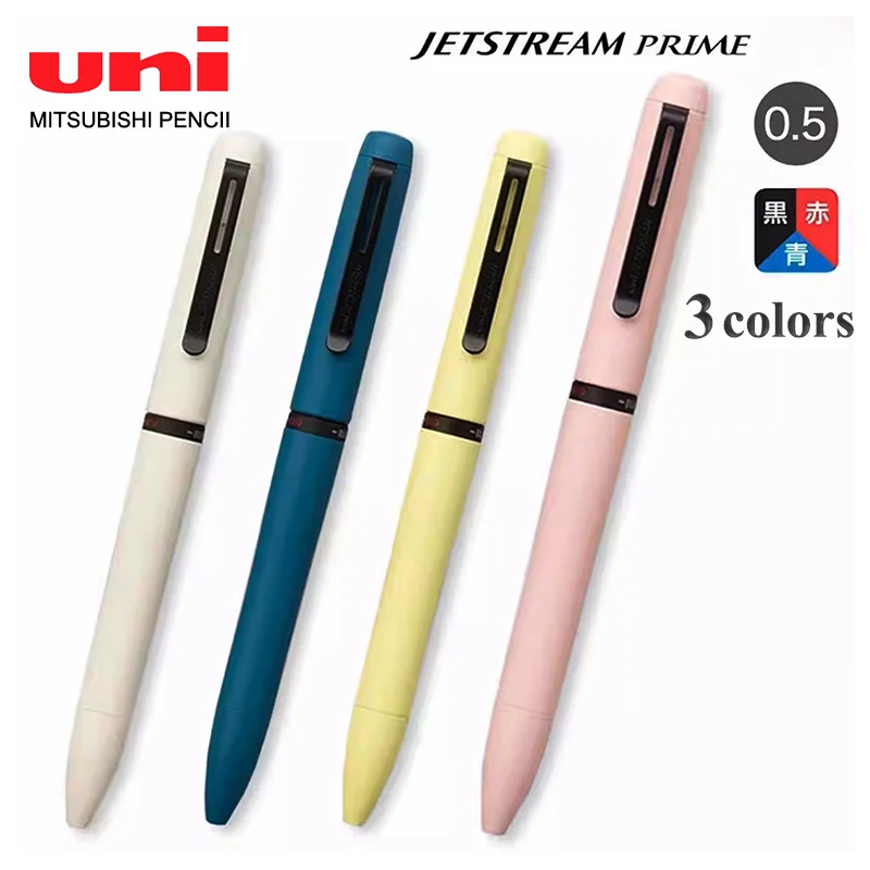 

Японская многоцветная шариковая ручка UNI JETSTREAM Prime, вращающаяся, красная/синяя/черная, 0,5 мм, металлический корпус, для бизнеса и офиса, 1 шт.