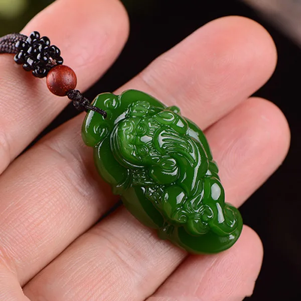 Xinjiang Hotan Jade Jasper Pendant Men's and Women's Overnight Wealth Recruitment Transfer Pendant Sweater Chain