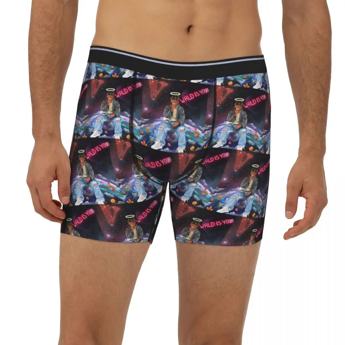 

Juice Wrld Streetwear Long Boxer Underpants Short Men's Panties Soft Underwear for Homme Man Boyfriend Gifts