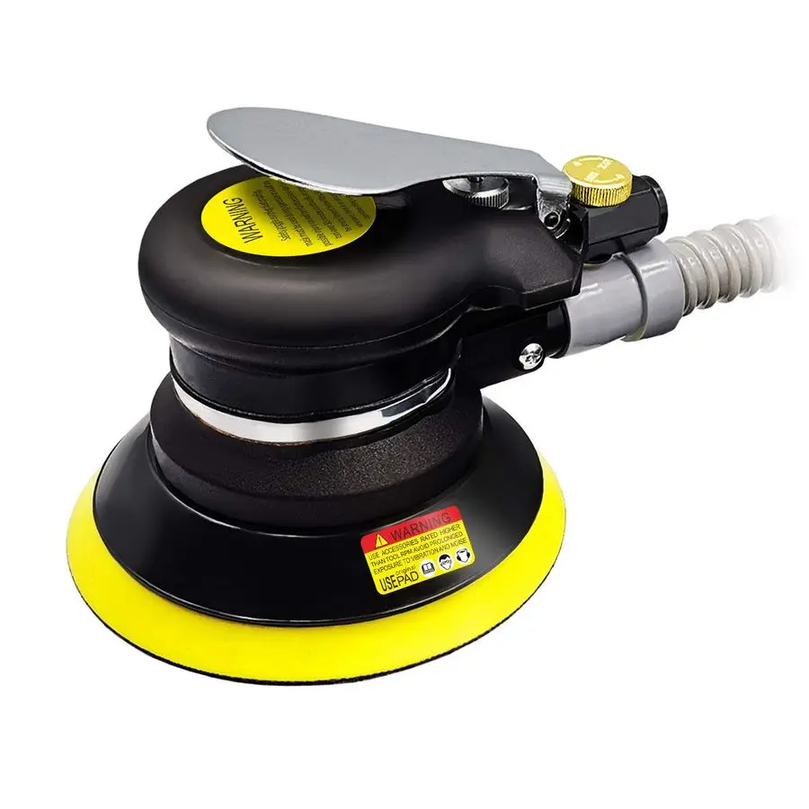 

Пневматическая эксцентриковая шлифовальная машина с функцией пылеудаления, 56 Vac, с 5-дюймовыми и 6-дюймовыми дисками и наждачной бумагой, полировальная машина для C-образных профилей.