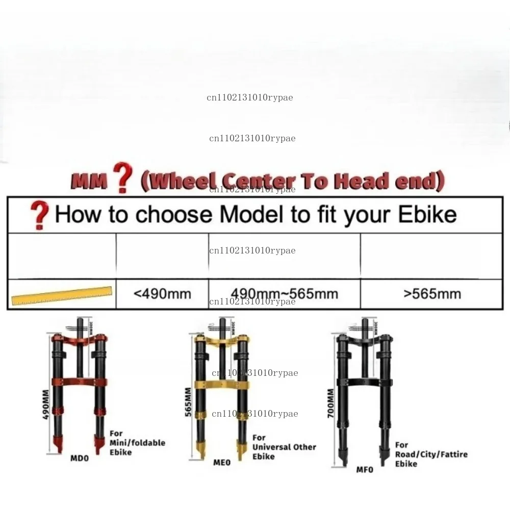 front fork air shock absorption is suitable for  D3 +/D3F EBIKE more comfortable and safe