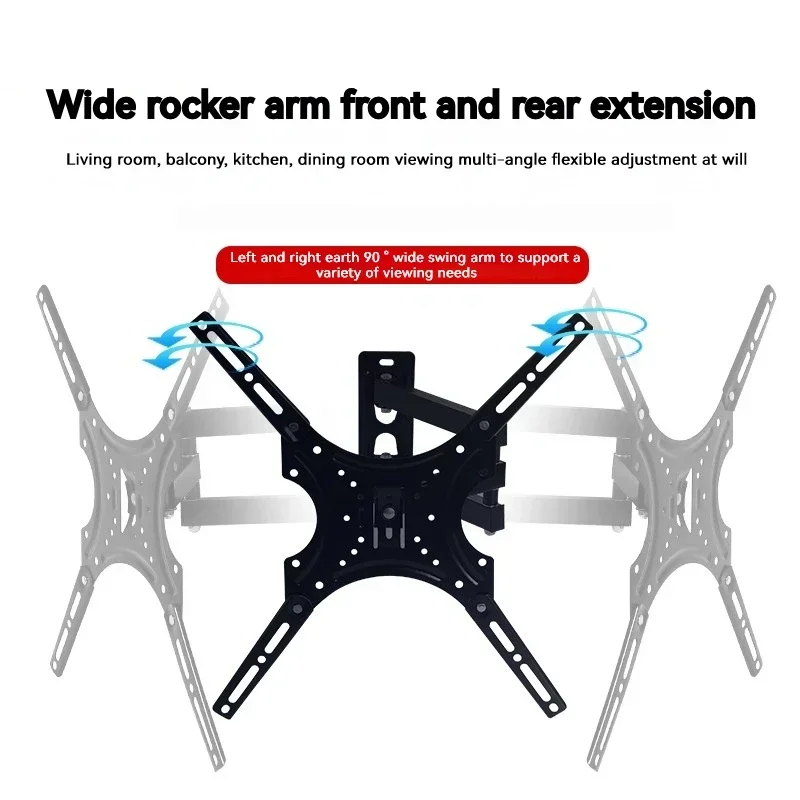 Swivel Articulating Tilt TV Wall Mount for 32-55 Inch TVs Wall Mount Bracket VESA 400x400mm Up to 44 LBS，Full Motion TV Mount