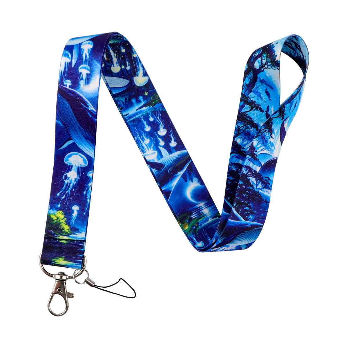 Cute Whale Lanyards for Keys Blue Neck Strap For Card Badge Phone Straps Key Chain Keyrings Key Holder DIY Hang Rope