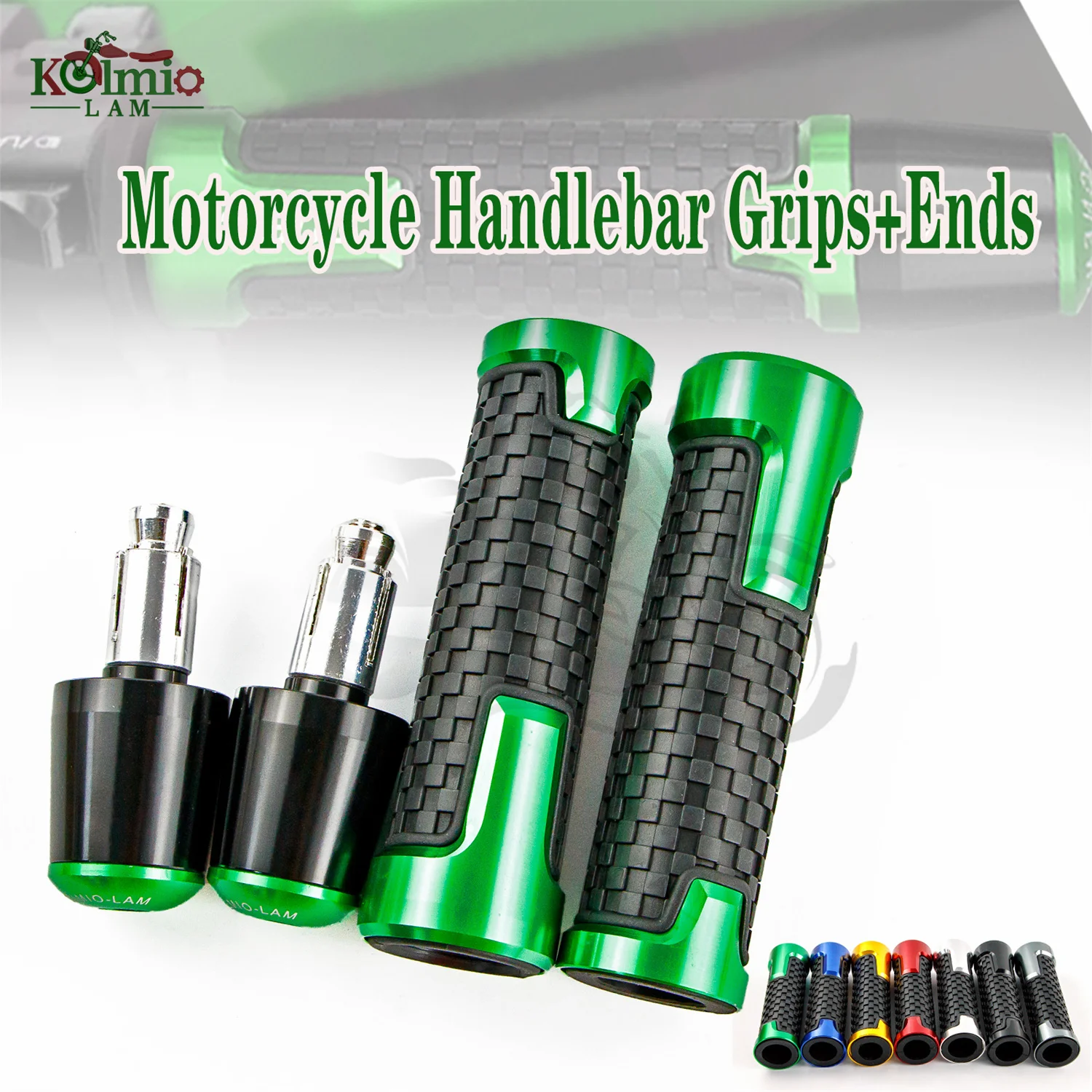 Fit for Z250 Z300 Z400 Z900 Z650 Z750 Z1000 SX ZX6R Z800 Z900 ER6N 7/8'' Motorcycle Handlebar Hand Grips Handle Bar Ends Cap