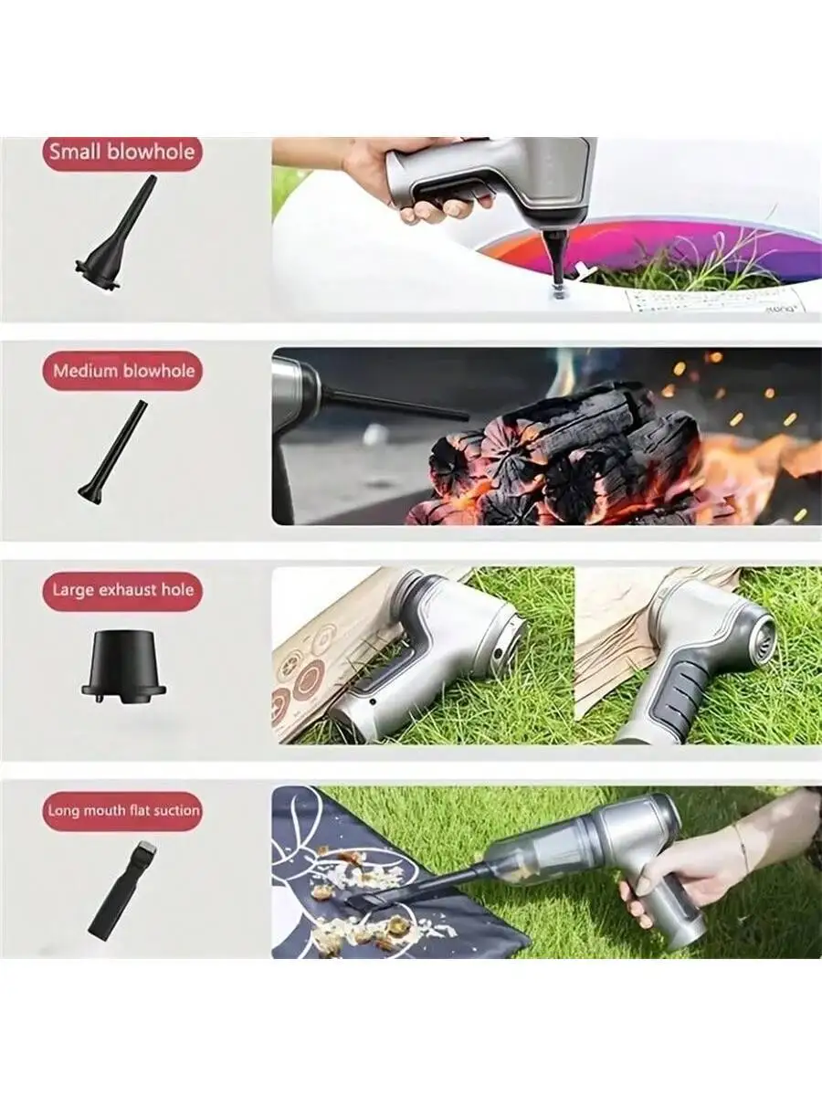 High-Power 3-In-1 Cordless Vacuum Cleaner Can Be Used For Car And  Suction, , Blow. Battery Capacity 1800, Can Absorb Dust, Debr
