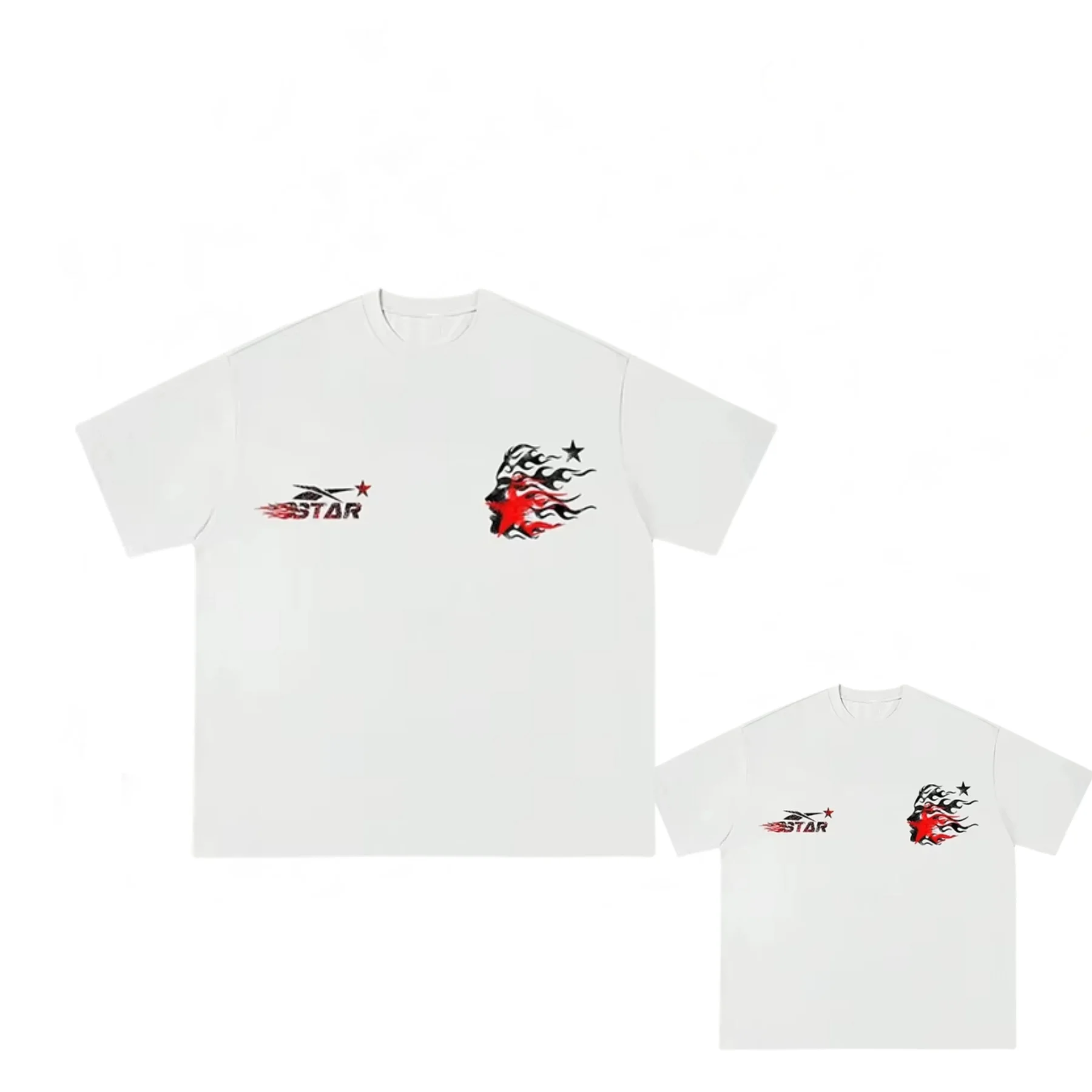 2025 تي شيرت الرجال والنساء القوطية المطبوعة القطن قصير الأكمام طوق الهيب هوب الشارع الشهير جودة عالية مريحة رداء علوي غير رسمي #2