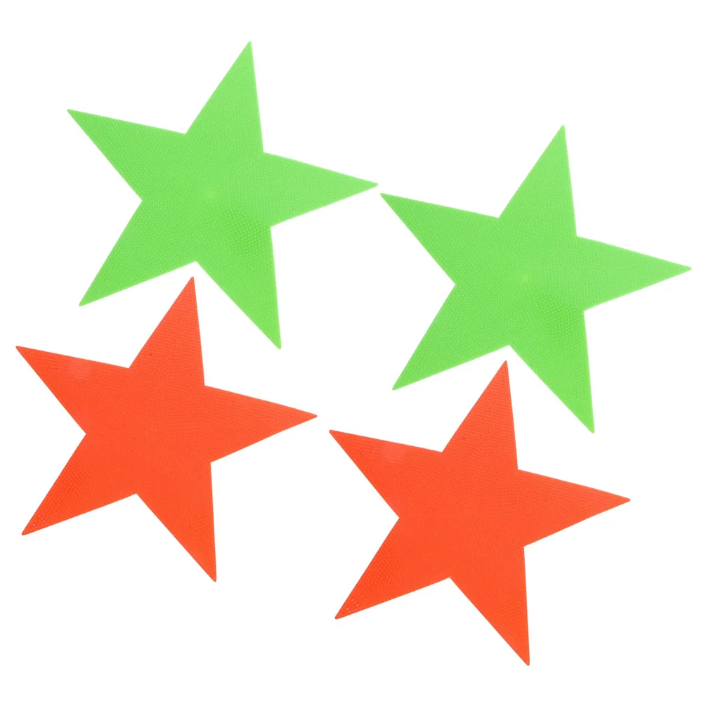 4 قطعة علامات السجاد على شكل نجمة منصات وضع العلامات على الأرض الملونة للتدريب في الفصول الدراسية أدوات تحديد بقعة خفة الحركة لوضع علامات على الأرض #2