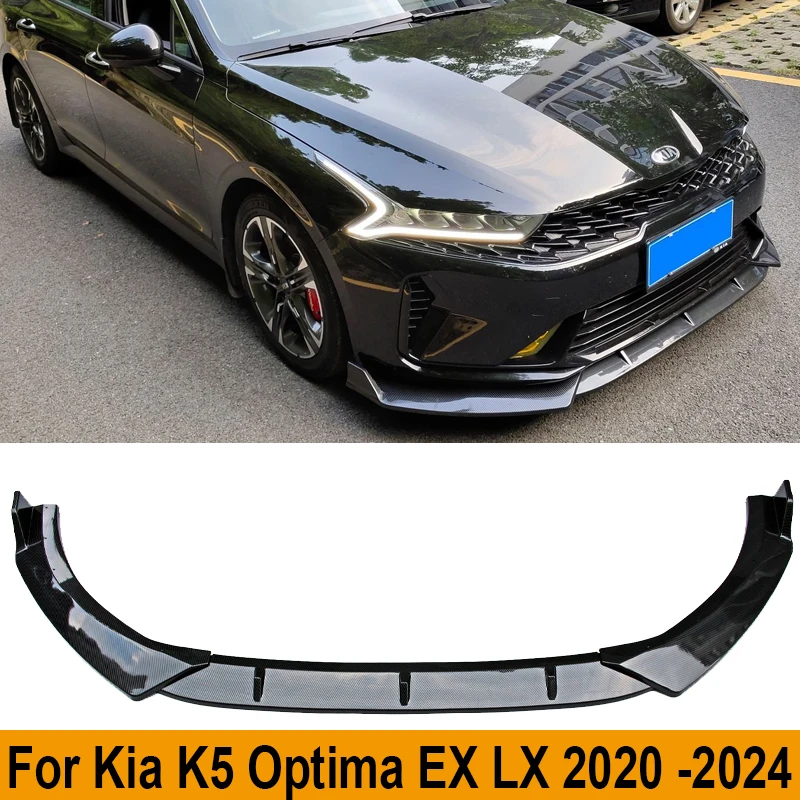 

Front Bumper Lip Splitter Body Kit Spoiler For Kia K5 Optima EX LX 2020 2021 2022 2023 2024 Deflector Guard Car Accessories