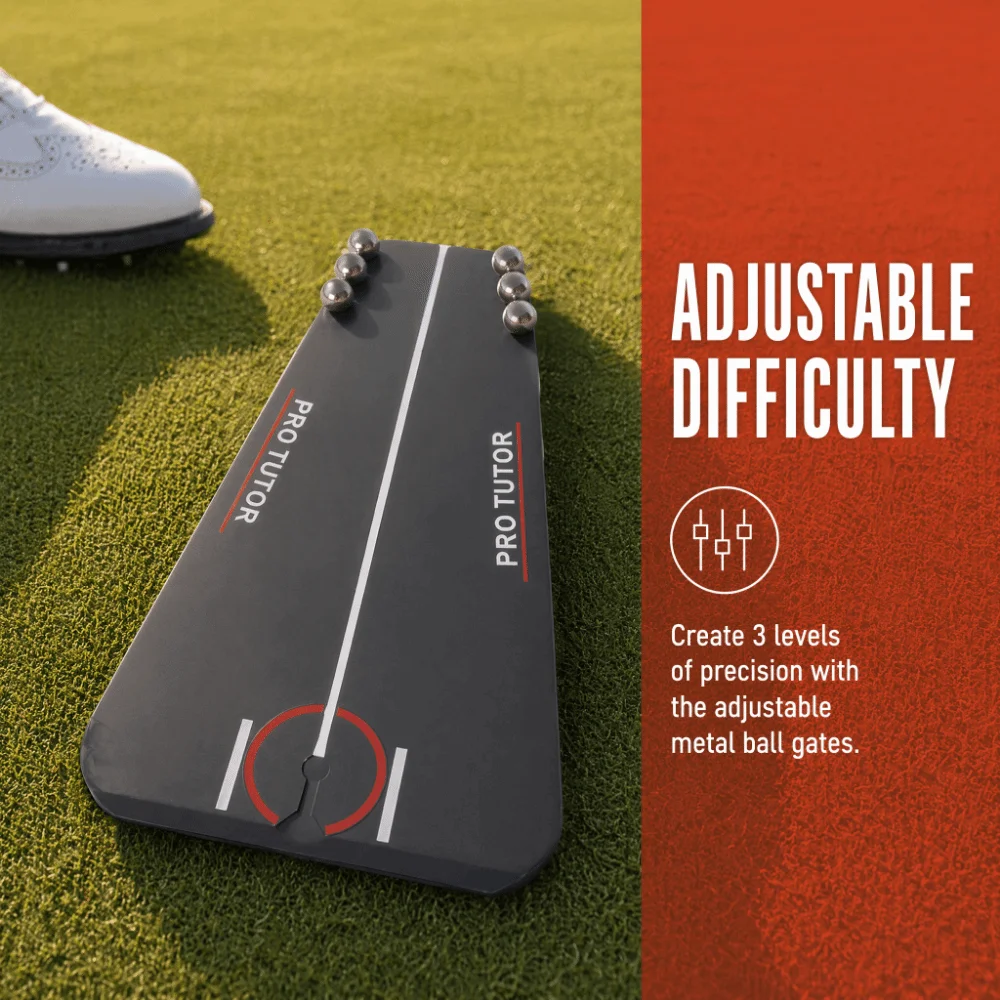 8pcs 3 Level Adjustable Putting Trainer Alignment Line No Plug-In Pegs Putting Training Aid Zippered Case Red Guide Markings